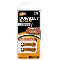 Duracell Hearing Aid Easy Tab 312 B6 - Μπαταρίες (