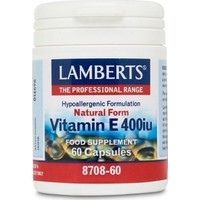 Lamberts Vitamin E 400iu Natural Form 60 Κάψουλες 