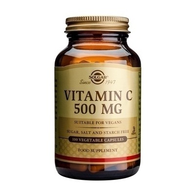 SOLGAR Vitamin C 500mg Συμπλήρωμα Διατροφής Με Βιταμίνη C  Για Τόνωση & Υποστήριξη Του Ανοσοποιητικού x100 Φυτικές Κάψουλες