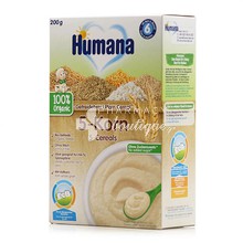 Humana Plain Cereal 5-Cereals 6m+ - Βιολογική Κρέμα Δημητριακών Χωρίς Γάλα, 200gr