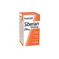 Health Aid Siberian Ginseng 250mg Dietary Supplement For Immune Stimulation 30 capsules