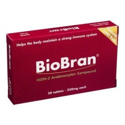 BioBran MGN-3, είναι σύνθεση διαιτητικής ίνας αραβινοξυλάνης πίτουρου ρυζιού 100% φυσικό συμπλήρωμα 50 ταμπλέτες