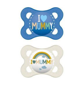 MAM Ι Love Mummy & Daddy Silicone Soother for Boys