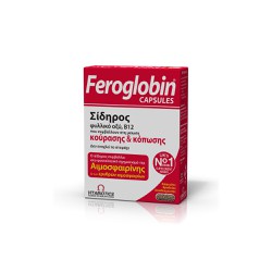 Vitabiotics Feroglobin Gentle Iron, Folic Acid, Vitamin B12 30 Capsules