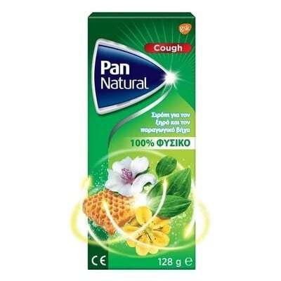 PAN NATURAL Cough Σιρόπι Για Ξηρό & Παραγωγικό Βήχα 128g