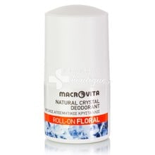 Macrovita Natural Crystal Deodorant Roll-On FLORAL - Φυσικός Αποσμητικός Κρύσταλλος, 50ml