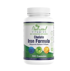 Natural Vitamins Iron Chelate, 100 Caps