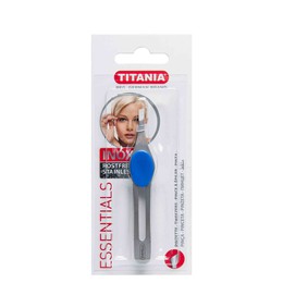 Titania Tweezers With Blue Handle Stainless High-Grade Steel 9.5 cm