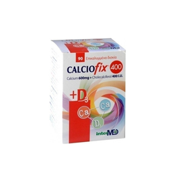 Intermed Calciofix 400 Calcium 600mg+Cholecalciferol 400I.U. Συμπλήρωμα Διατροφής 90 Επικαλυμμένα Δισκία