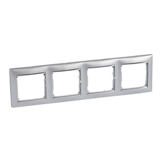 Valena Frame 4 Gangs Horizontal Aluminium/Silver 7