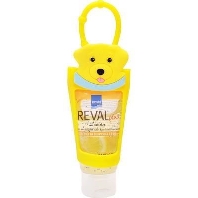 INTERMED Reval Plus Antiseptic Hand Gel Dog Case Lemon 30ml Αντισηπτικό Χεριών Λεμόνι Με Θήκη Κίτρινο Σκυλάκι 30ml