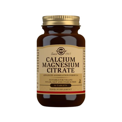 SOLGAR Calcium Magnesium Citrate Για Τη Φυσιολογική Μυϊκή Λειτουργία x50 Δισκία