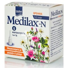 Intermed Medilax-N - Βρεφικά Μικροκλύσματα (0-2 ετών) με Χαμομήλι και Μολόχα, 6 x 3gr
