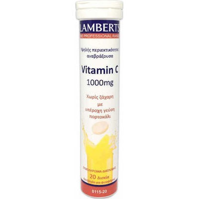 LAMBERTS Vitamin C 1000mg 20 Αναβράζοντα Δισκία