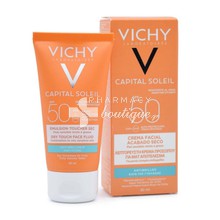Vichy Capital Soleil Dry Touch Fluid SPF50 (PMG) - Μικτή / Λιπαρή Επιδερμίδα, 50ml