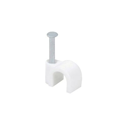 Cable Clip Round White 13/25Mm