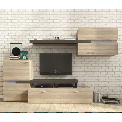 Σύνθετο Σαλονιού 260x172x30-40 cm 36124-JT Δρυς-Γρ