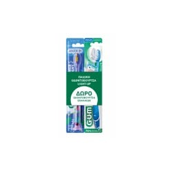 Gum Promo Junior Παιδική Οδοντόβουρτσα Light Up Μπλε 1 τεμάχιο & Δώρο Gum 528 Pro Medium Οδοντόβουρτσα Ενηλίκων 1 τεμάχιο 