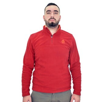 Πουλόβερ Fleece Kluane Half Zip, Κόκκινο