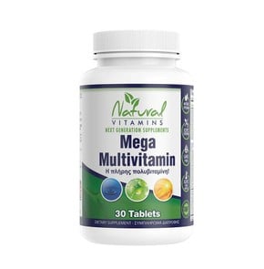 Natural Vitamins Mega Multivitamin, 30 Tabs