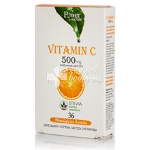 Power Health Vitamin C 500mg (με Στέβια) - Ανοσοποιητικό, 36 chew. tabs