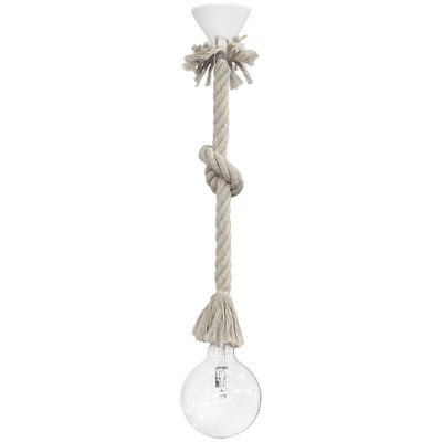 Handmade Pendant Light Beige Macrame