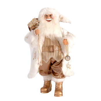 Christmas Decorative - Santa Claus white/gold