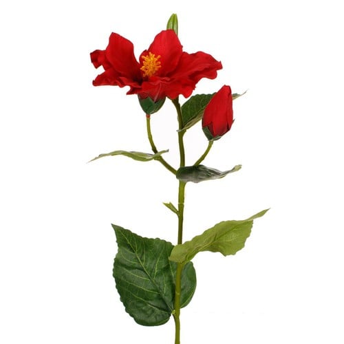 Lule dekoruese e kuqe hibicus 60 cm 