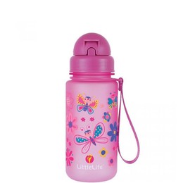 Littlelife Παγούρι 400 ml με Καλαμάκι 12+m Ροζ 1τμχ