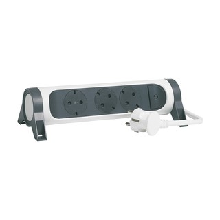 Socket Outlet Premium 3-Way Cable 3m White/Black