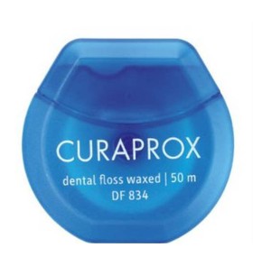 Curaprox DF 834-Κερωμένο Οδοντικό Νήμα με Γεύση Μέ