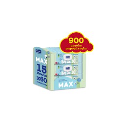 Septona Promo Dermasoft Max Baby Wipes Μεγάλα Μωρομάντηλα 15x60 τεμάχια