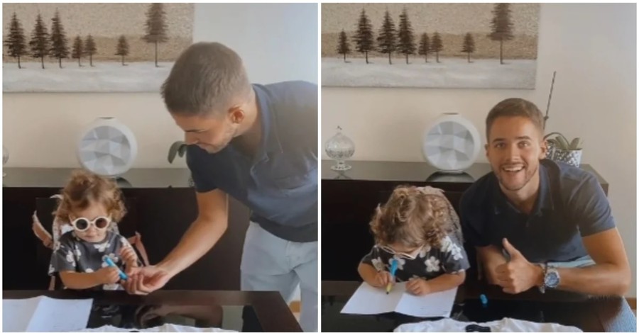 Viral βίντεο: Μπαμπάς έβαλε την μικρή του κόρη να υπογράψει ότι δεν θα βρει αγόρι μέχρι το 2041!