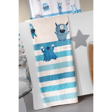 Κουβέρτα Ultrasoft Monsters Blue 160x220 Saint Cla