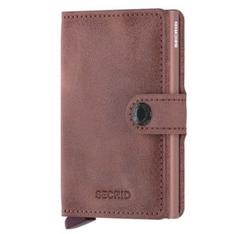 Δερμάτινο Πορτοφόλι RFID Miniwallet Vintage, Mauve