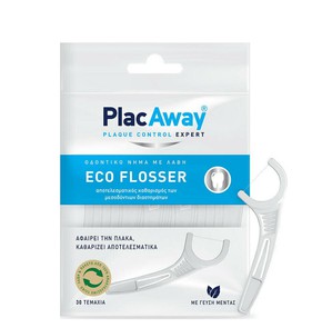 Plac Away Eco Flosser-Οδοντικό Νήμα με Λαβή με Γεύ
