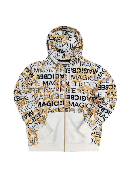 Magicbee detail chain jacket - off white