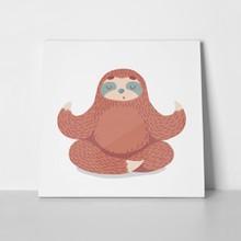 Sloth sitting yoga pose 1005998644 a