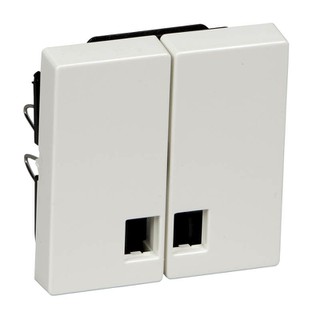 Merten Switch Plate 2 Gangs with Indicator White M