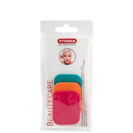 Titania Make-up Sponge 3pcs Pink, Orange, Petrol