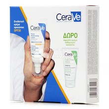 CeraVe Σετ Facial Moisturising Lotion SPF30 - Ενυδατική Προσώπου με Αντηλιακή Προστασία, 52ml & ΔΩΡΟ Hydrating Cream-to-Foam Cleanser for Normal to Dry Skin - Καθαρισμός & Ντεμακιγιάζ, 50ml