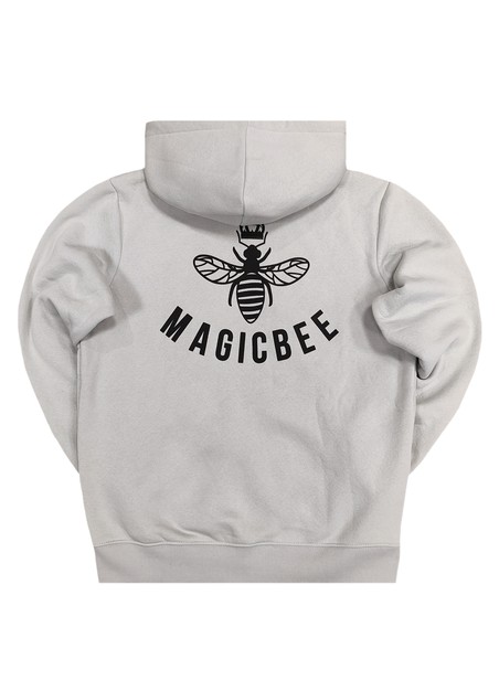 Magicbee rear logo zip through hoodie - ice