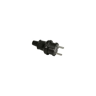 Elecrical Plug Extension Male 16A Straight Black T