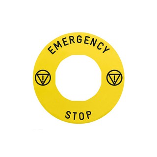 Legend Holder F60 for Emergency Stop Yellow ZBY933