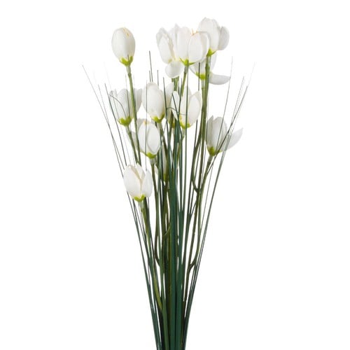Degë Dekoruese Me Lule E Bardhë 42 Cm
