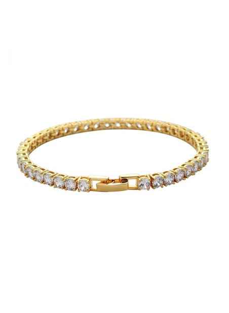 Millionals tennis stainless steel bracelet gold