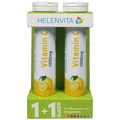 Helenvita Vitamin C 1000mg Lemon 20Tabs 1+1 ΔΩΡΟ