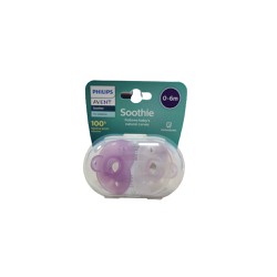 Philips Avent Soothie Silicone Pacifier For Girls 0-6m 2 picies