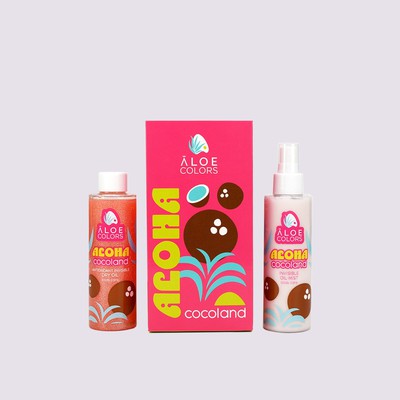 Aloe Colors Aloha Cocoland Set Oil Mist 150ml & Dr