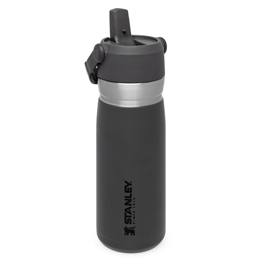  GO FLIP STRAW 650 ml dark grey - vacuum bottle